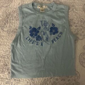 Nikkie Blue Graphic Tank Top